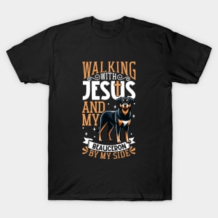 Jesus and dog - Beauce Sheepdog T-Shirt